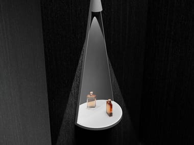 MonBlari, SWING Specchio per bagno da parete con mensola