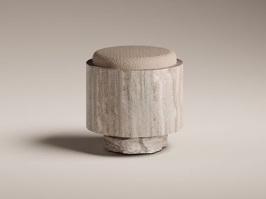 Round marble pouf TECTON Monitillo1980