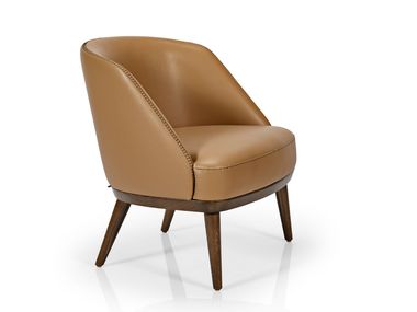 Leather easy chair with armrests AMARA More Contract