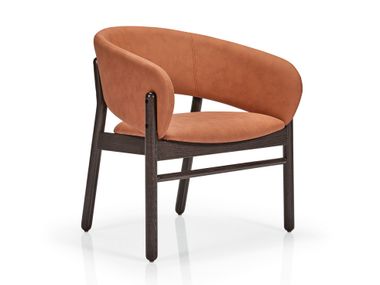 Leather easy chair with armrests CAMILLE More Contract