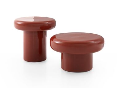 Round ceramic coffee table with central base CLAVO Morica Design