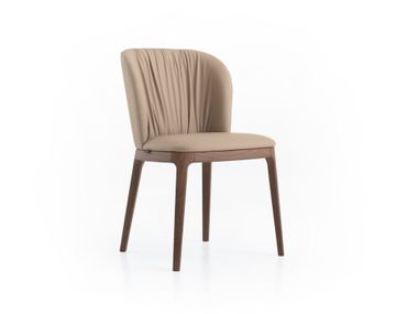 Upholstered leather chair PAON Morica Design