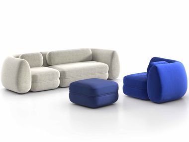 Modular fabric sofa D-SCAPE Moroso