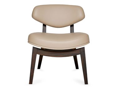 Poltroncina in pelle senza braccioli con schienale aperto COLEMAN Munna