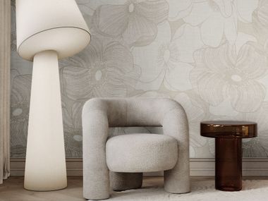 Digital printing wallpaper with floral pattern FLEUR Murals Wallcoverings