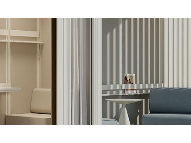 MUTE MODULAR HUB Modular glass and aluminium office booth By Mute