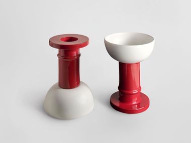 Florero hecha a mano de cerámica COPPIE DI FATTO - A Mutina