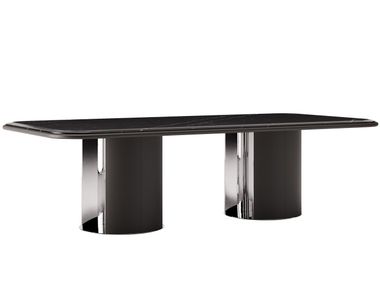 Rectangular garden table with marble top TOM Myface