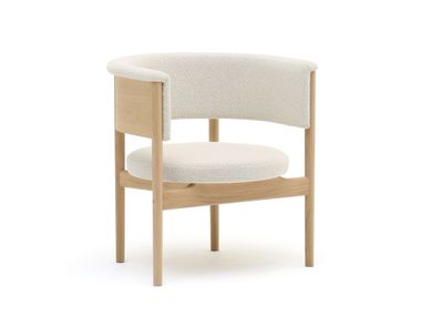 Upholstered wooden chair with armrests N-CC01 KARIMOKU
