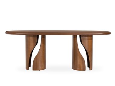 Oval wooden dining table ESPRESSO NDESIGN