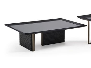 Rectangular low coffee table with central base MIRENA NDESIGN