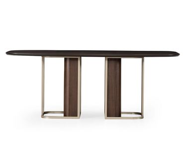 Barrel-shaped wooden dining table TAWNY NDESIGN