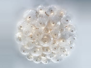 Plafoniera fatta a mano in bronzo NENUFAR VICTORIA ROUND Serip