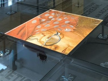 Walkable LED panel with backlit artistic print JUNO IN ART NESITE