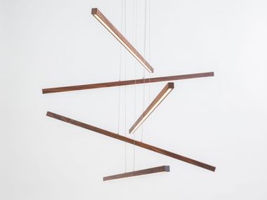 Luminária pendente LED de madeira maciça CASCADE Next Level Design Studio