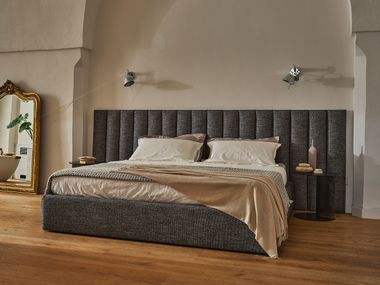 Bett aus Leder mit Polsterkopfteil mit Bettkasten DAFNE NICOLINE