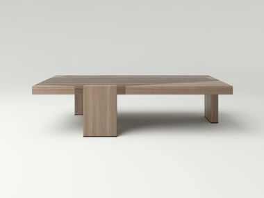 Mesa de centro retangular em aço e madeira BRODY NITZAN HOME