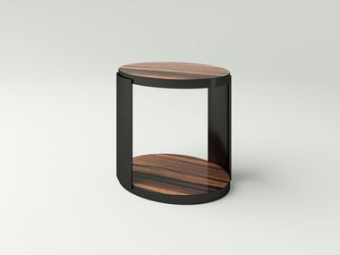 Mesa de centro em aço e madeira MARION NITZAN HOME