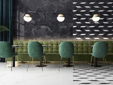 Porcelain stoneware wall/floor tiles with marble effect NOCTURNE