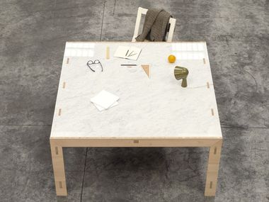 Square solid wood table NODOO NODOO