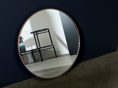 Round framed wall-mounted mirror NOON | Mirror