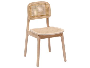 Silla de comedor en madera y ratán natural BAIA NORDLYS