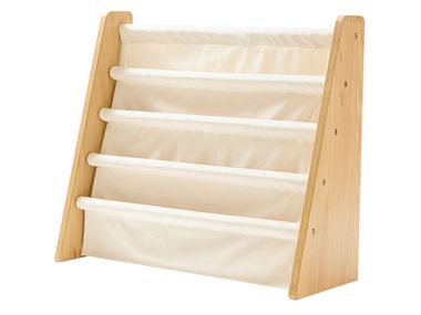 Children's bookcase in wood and fabric BILLUND NORDLYS