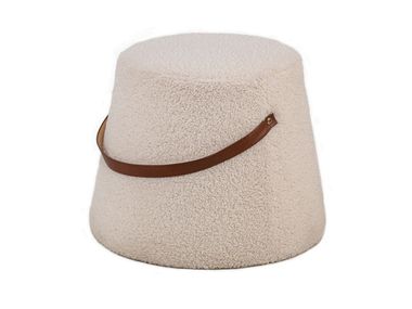 Pufe redondo em bouclé FUJI NORDLYS