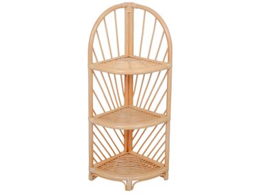 Estante de canto com 3 prateleiras em rattan natural KOLAKA NORDLYS