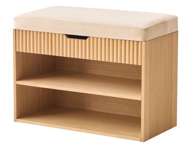 Zapatero con compartimento contenedor de madera y terciopelo KUBO NORDLYS