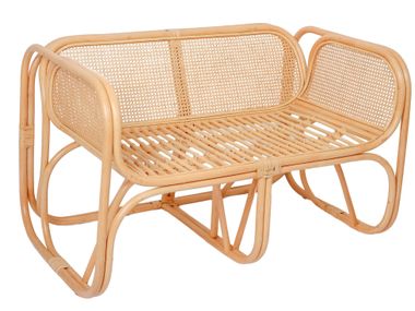 Natural rattan sofa with beige fabric upholstery MOROTAI NORDLYS