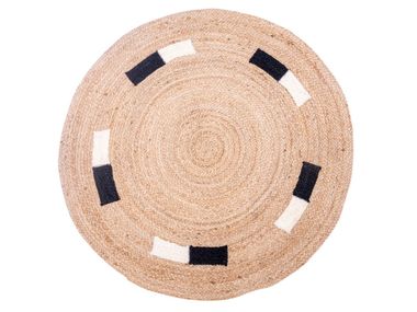Round rug in handwoven natural jute OLAV NORDLYS