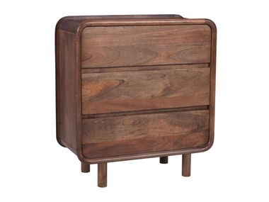 Cómoda de 3 cajones en madera maciza de mango oscuro PUNE NORDLYS
