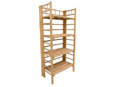 4-tier shelving unit in solid bamboo SEMARANG NORDLYS