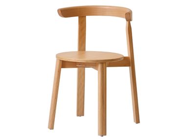 Set of 2 natural solid wood dining chairs SYOTE NORDLYS