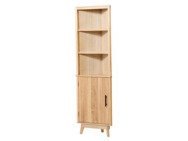Corner storage column with 1 door and 3 wooden shelves TALIABU NORDLYS
