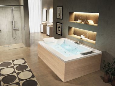 2 seater rectangular bathtub SENSE DUAL NOVELLINI