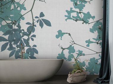 Carta da parati con motivi floreali NATURE / LEAF LINE N.O.W. Edizioni