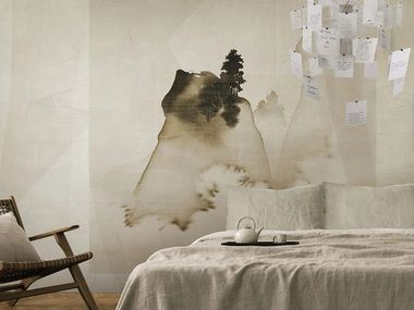 Carta da parati con paesaggi WATERCOLR/SILENT PEAK N.O.W. Edizioni