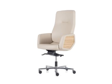 Poltrona ufficio direzionale girevole a 5 razze con schienale medio SACHA MID NURUS