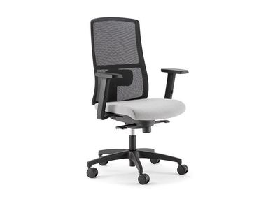 Chaise de bureau pivotante en résille à 5 rayons avec accoudoirs ARMONIA 01 Nahu