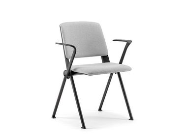 Chaise de conférence rembourrée en plastique avec accoudoirs CLIO SOFT 02 Nahu