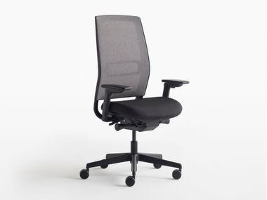 5-Speichen- Bürodrehstuhl aus Netzstoff mit Armlehnen OPEN AIR Nahu