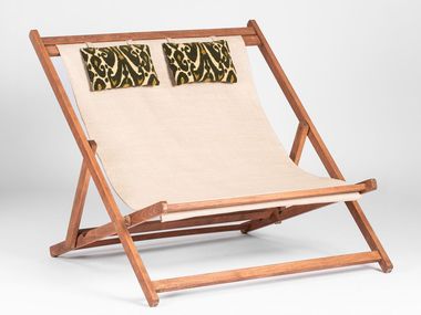 Folding fabric deck chair FORTE DEI MARMI Nardini Forniture