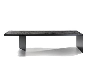 Rectangular metal and wood dining table ILL METAL Naturedesign