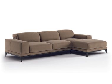Recliner sofa with headrest with chaise longue BORGHESE Natuzzi Italia