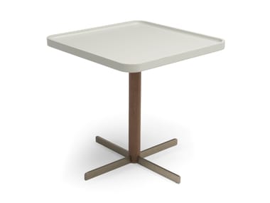 Tavolino quadrato alto in legno ICON Natuzzi Italia
