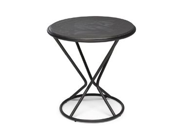 Low round coffee table with resin top SATURDAY Natuzzi Italia