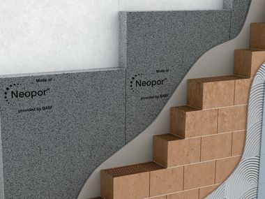 Pannello isolante in Neopor® per muratura in laterizio Neopor®-Isolamento con controplaccaggio Neopor® by BASF