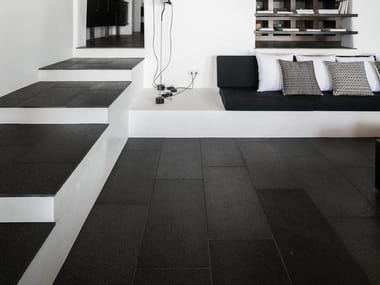 Nerosicilia, SQUARE & RECTANGULAR Pavimento/rivestimento in pietra lavica per interni ed esterni